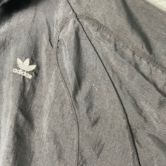 Adidas Windbreaker Jacket Womens Large Black Athleisure Outdoor Lightweight - Picture 3 of 12
